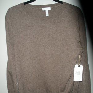 Leith Women's Taupe Pullover Sweater M NWT